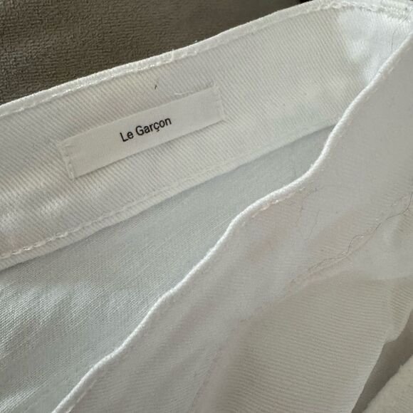 Frame Le Garçon Boyfriend Straight Leg Jeans in Blanc 28 - Picture 5 of 7